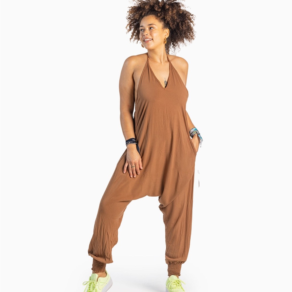 Buddha Pants Solid Harem Jumpsuit - image 1